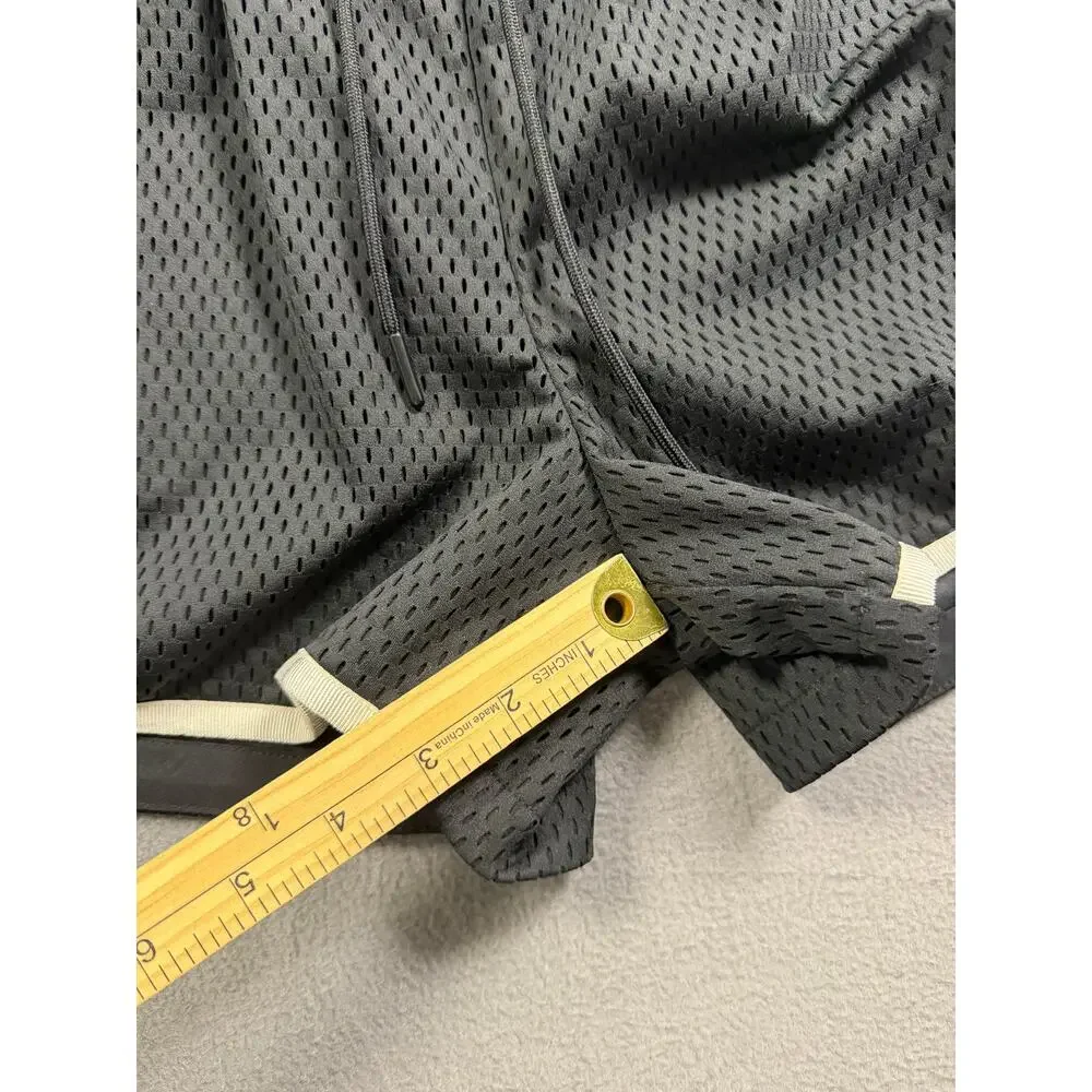 Nike Shorts Womens Small Gray Black Double Layer Mesh Dri Fit Running Athletic